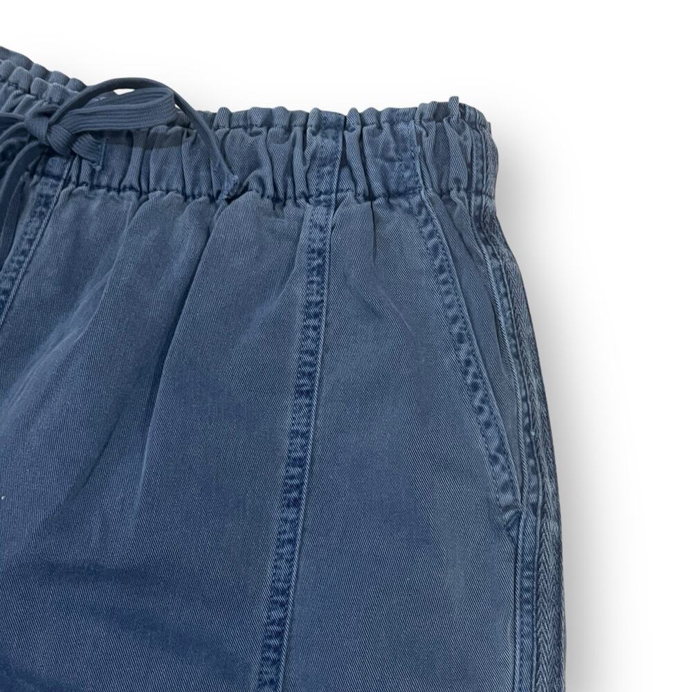 NWT Xirena Wyatt Shorts Sz M High Rise Elastic Waist Drawstring Washed Blue $209 - Picture 9 of 11
